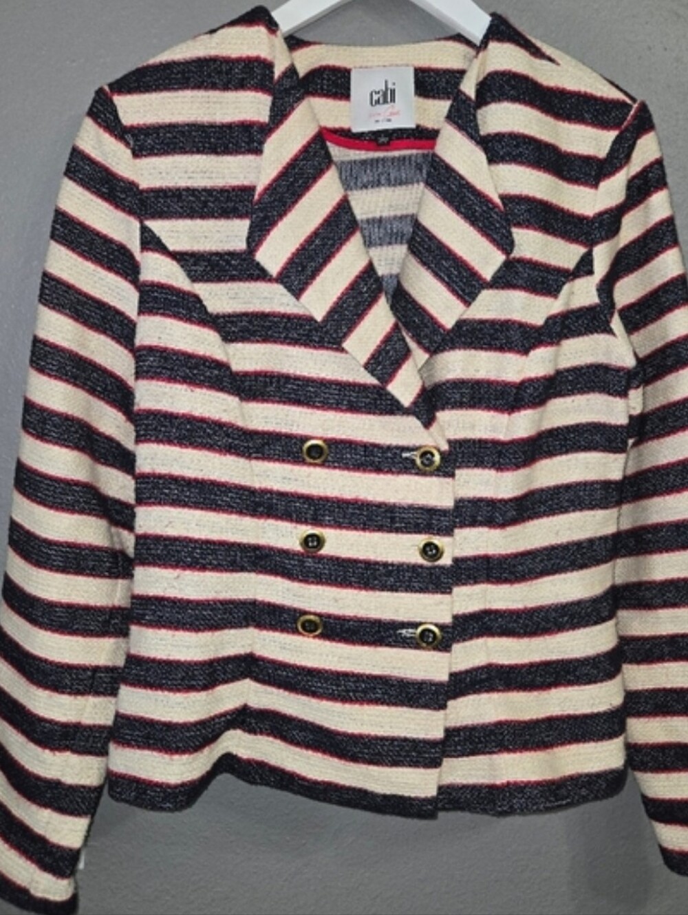 Cabi Nautical Saylor Double Breasted Blazer Size 6 - Picture 2 of 12